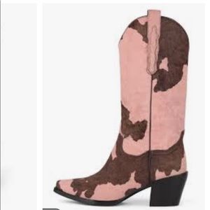Jeffrey Campbell Dagget -F Pink Brown Cowhide size 7